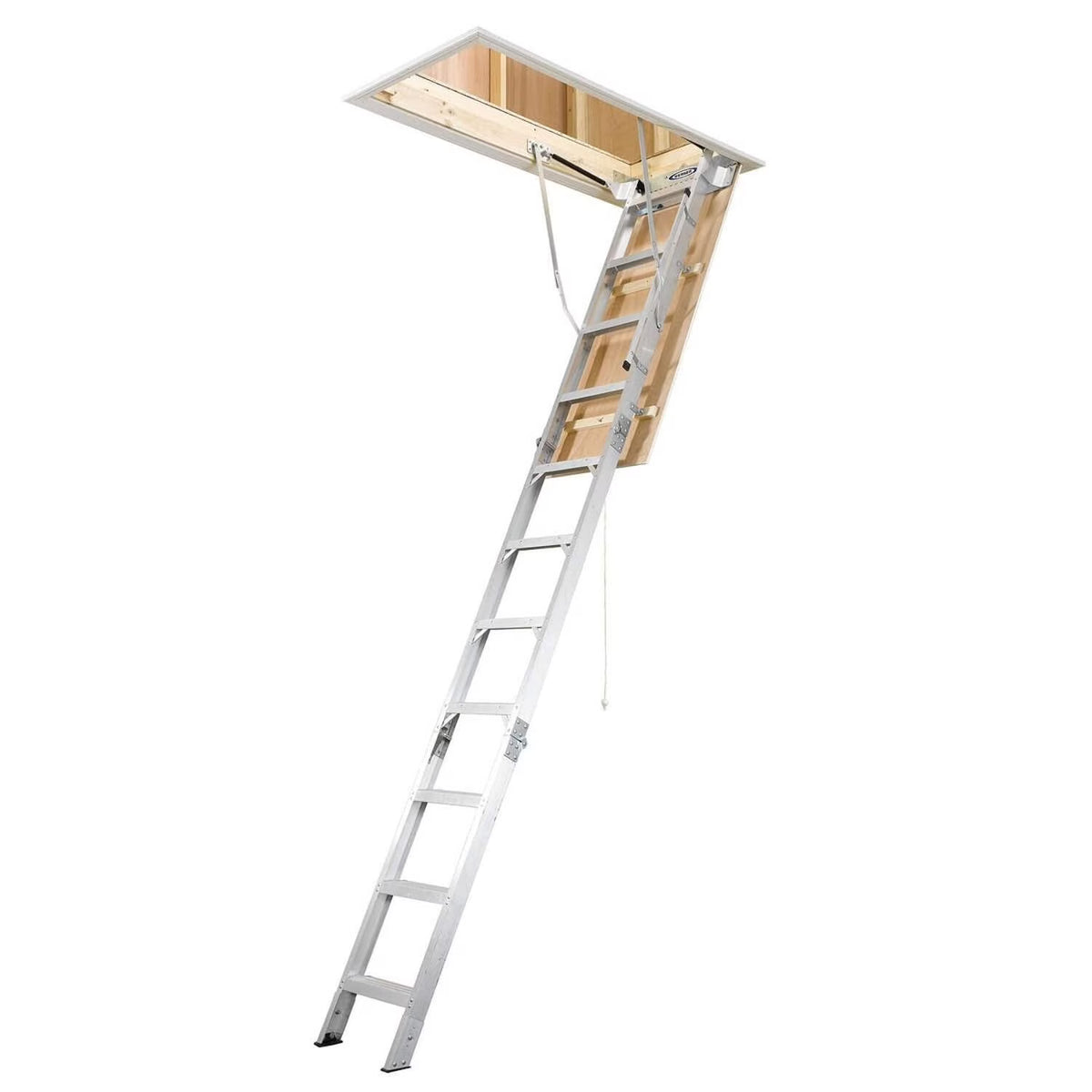 Werner 8 To 10.25 ft. Ceiling 18 in. x 24 in. Aluminum Attic Ladder Type IAA 37