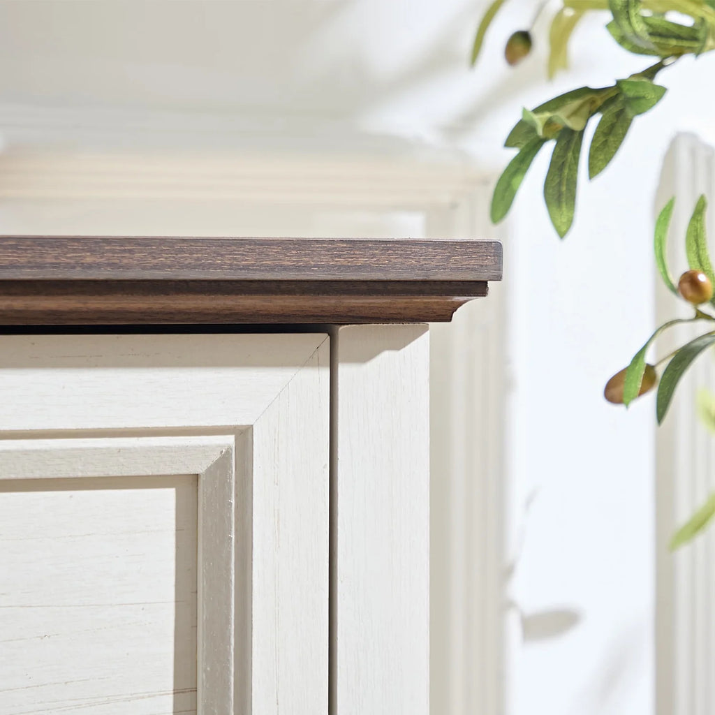 HIUU Farmhouse 8 Drawers Dresser,54 Inch Wide Rustic Wood Dressers & Chest of Drawers for Living Room, Bedroom, Hallway, Closet, Office, Antique White