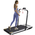 MaxKare 2 in 1 Folding Treadmill 2.25 HP Under Desk Treadmill for Home, 0.5-7.5MHP Remote Control 220lbs Weight Capacity