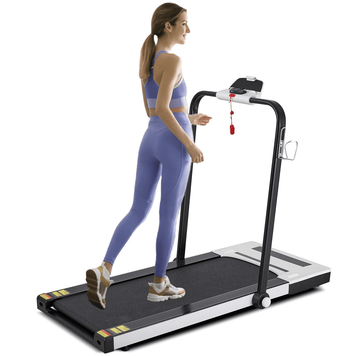MaxKare 2 in 1 Folding Treadmill 2.25 HP Under Desk Treadmill for Home, 0.5-7.5MHP Remote Control 220lbs Weight Capacity