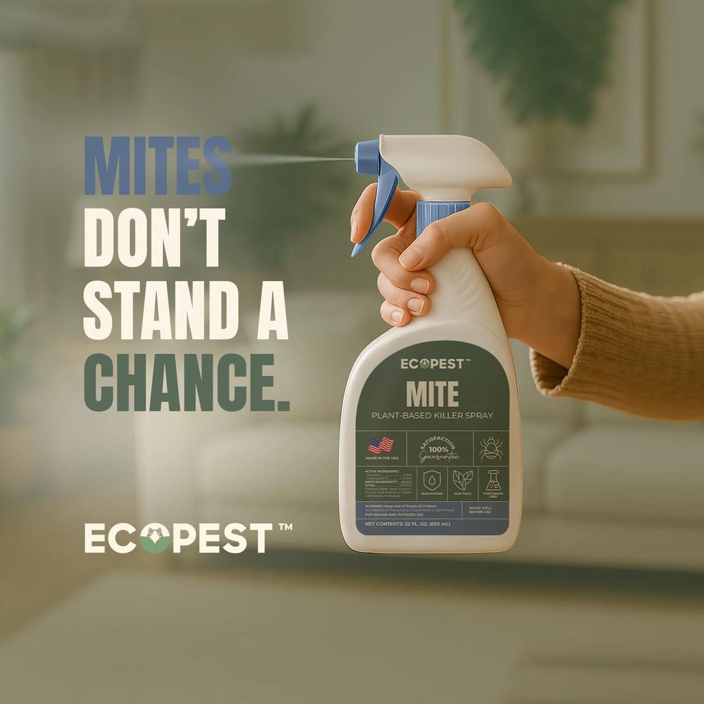 Mite Spray Natural Killer for Dust, Bird, Spider, Scabies & Other Mites | Bedding & Furniture-Safe | Treatment for Chickens, Poultry, Dogs, Cats, Reptiles & Other Pets | Indoor & Outdoor (1 Gallon)