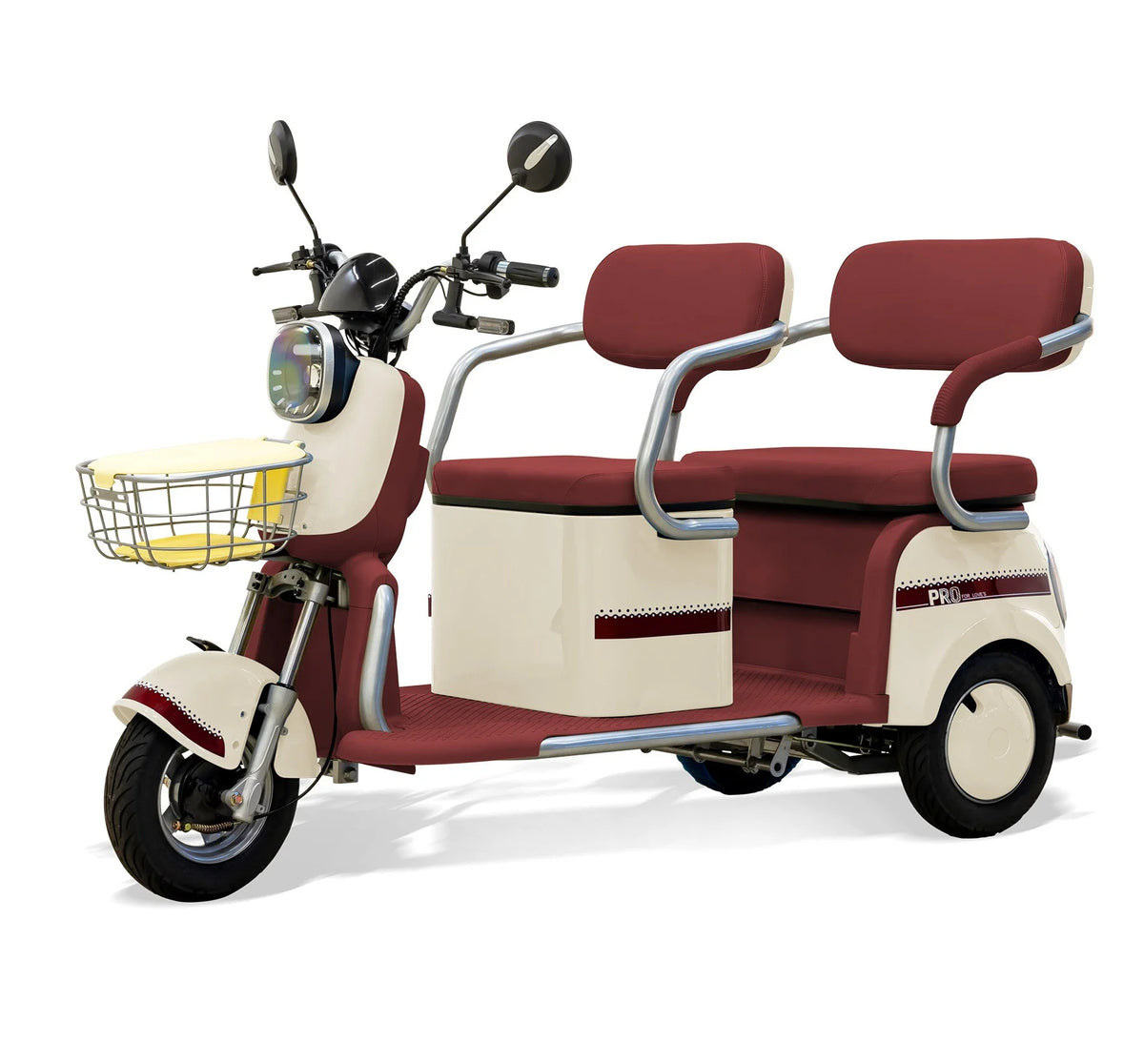 Massimo MGC E-Trike 3-Wheel Electric Cart 17 MPH, 2-Seater Adult Scooter Blue