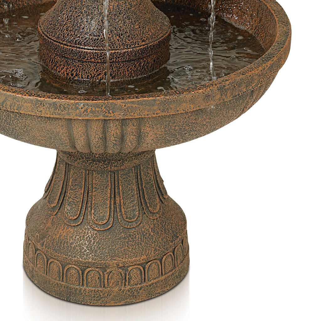 Ravenna 43" High Large Italian Indoor Outdoor Decor Faux Stone Floor Fountain Waterfall Outside Garden Patio