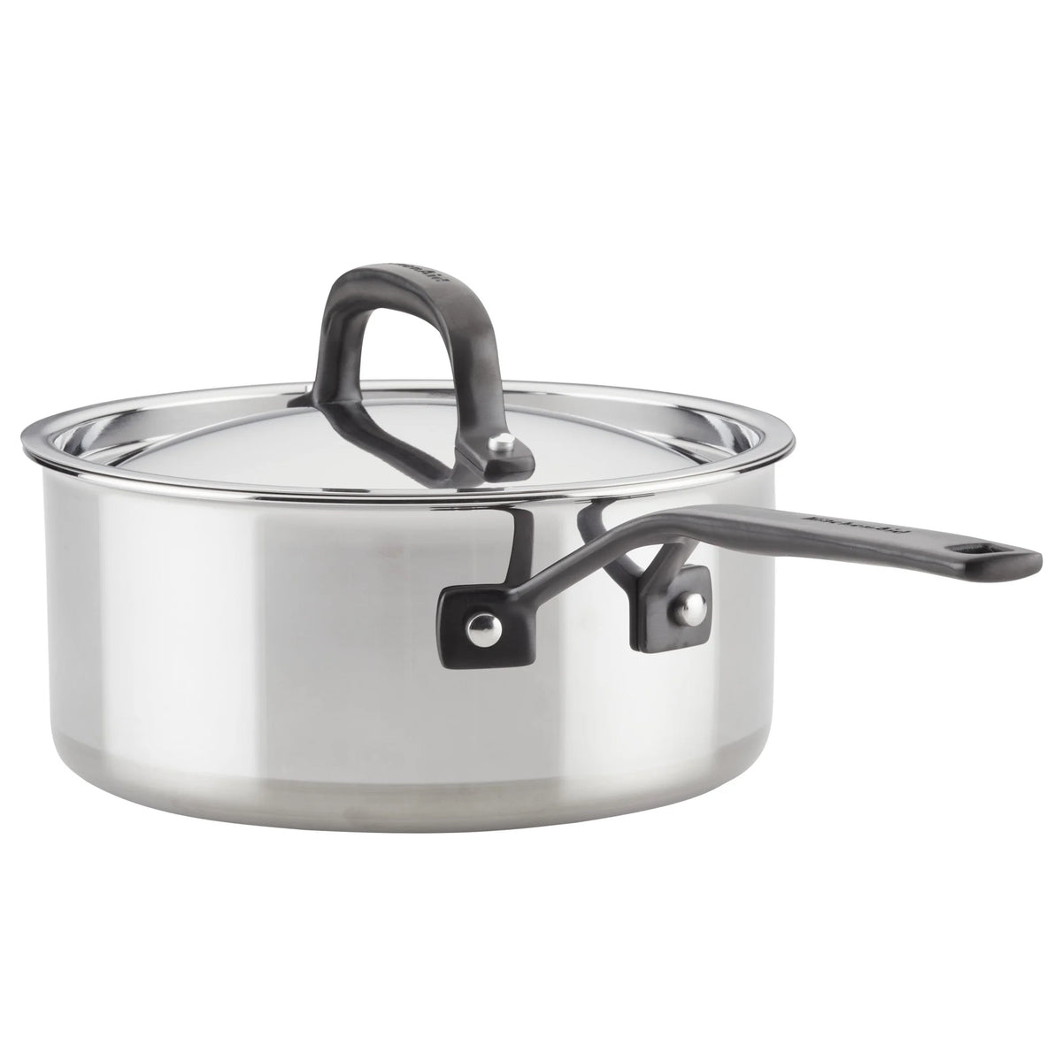KitchenAid 5-Ply Clad 10 Pcs Stainless Steel Cookware Induction Pots and Pans Set, Dishwasher Safe, Metal Utensil, Broiler and Oven Safe to 500F, Polished Stainless Steel