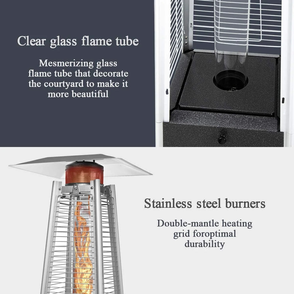 Pamapic 42000 BTU Stainless Steel Propane Patio Heater