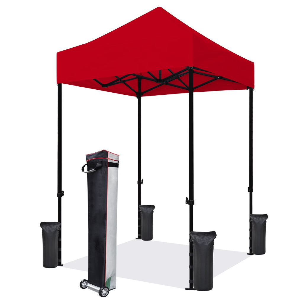 Eurmax 5x5 Pop up Canopy Outdoor Heavy Duty Tent,Ruby