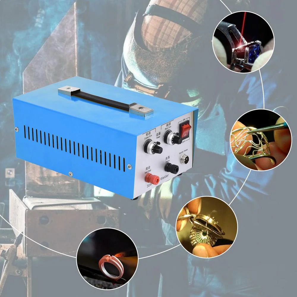 WZTO Automatic Spot Welder Pulse Argon Arc Welding Machine Jewelry Welder 110V Spot Welder for Jewelry Welding Jewelry Repair Tool 30A,300W