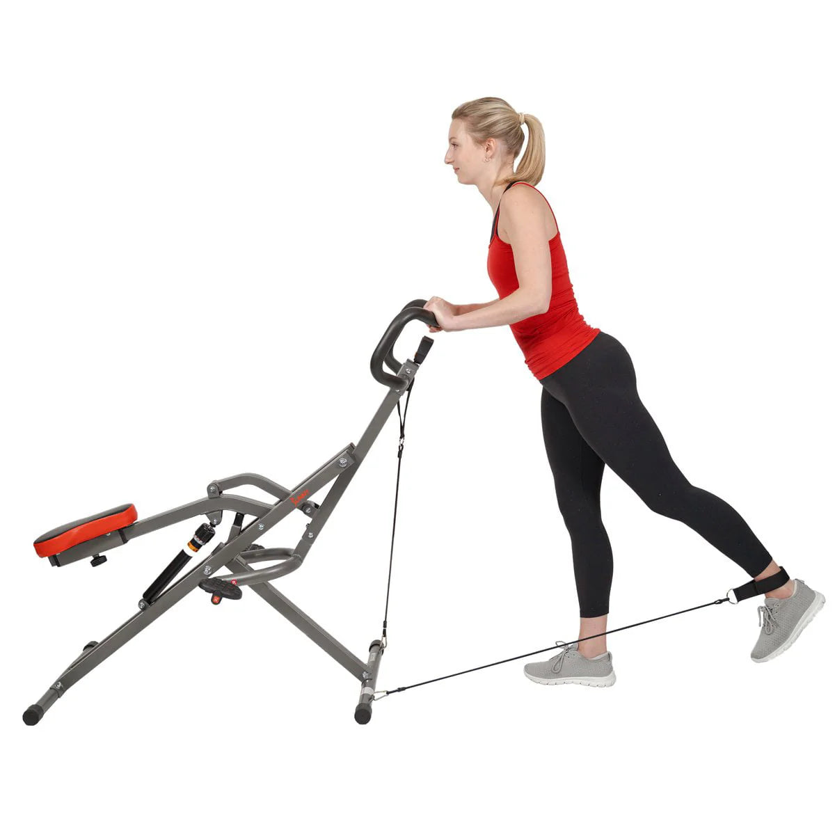 Sunny Health & Fitness Row-N-Ride PRO Squat Assist Trainer for Full Glute, Thigh, and Leg Workouts, SF-A020052