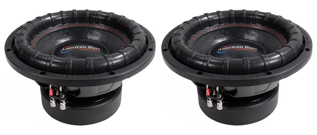 (2) American Bass ELITE-1244 2400w 12" Competition Car Subwoofers 3" Voice Coils