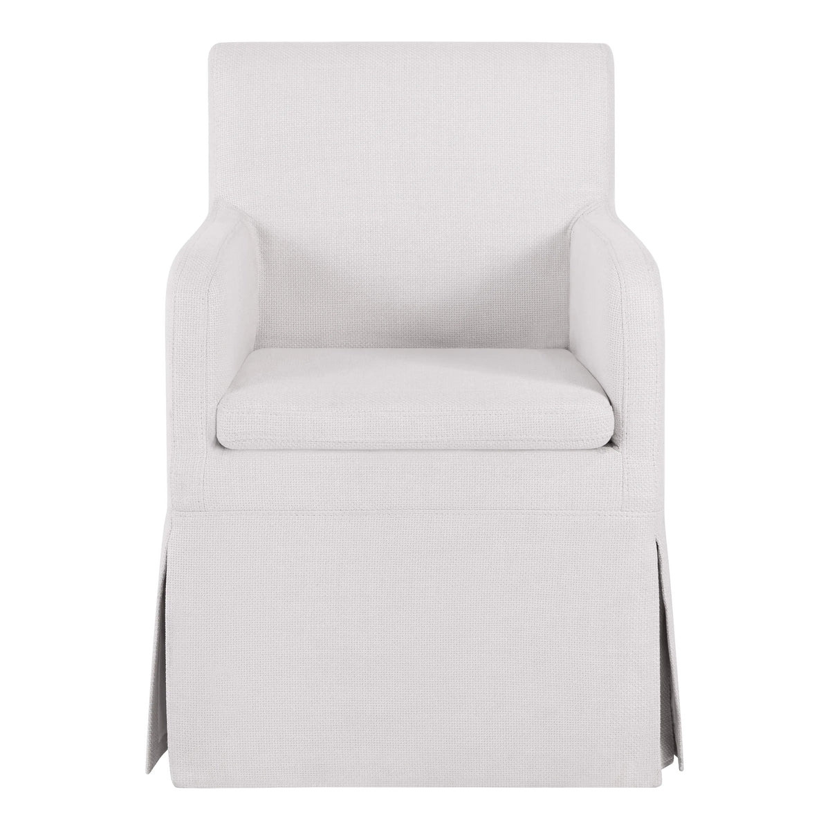My Texas House Wren Slipcover Dining Chair with Rolling Caster Wheels, Cream