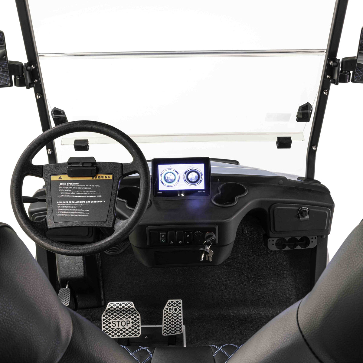 Massimo MVR Cargo Max Electric Utility Golf Cart 48V 5kW Motor - Blue