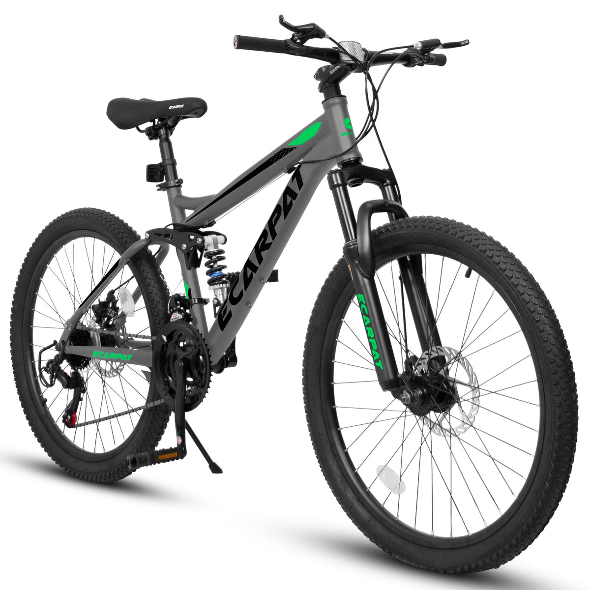 Outdoor Bike A2660 26 Inch Mountain Bike, 21-Speed Disc Brakes, Durable Frame, Front, Rear Dual-Shock Absorption, Unisex for Commuting, Travel, School, Mountain and City Road Cycling,Mountain Bike fo
