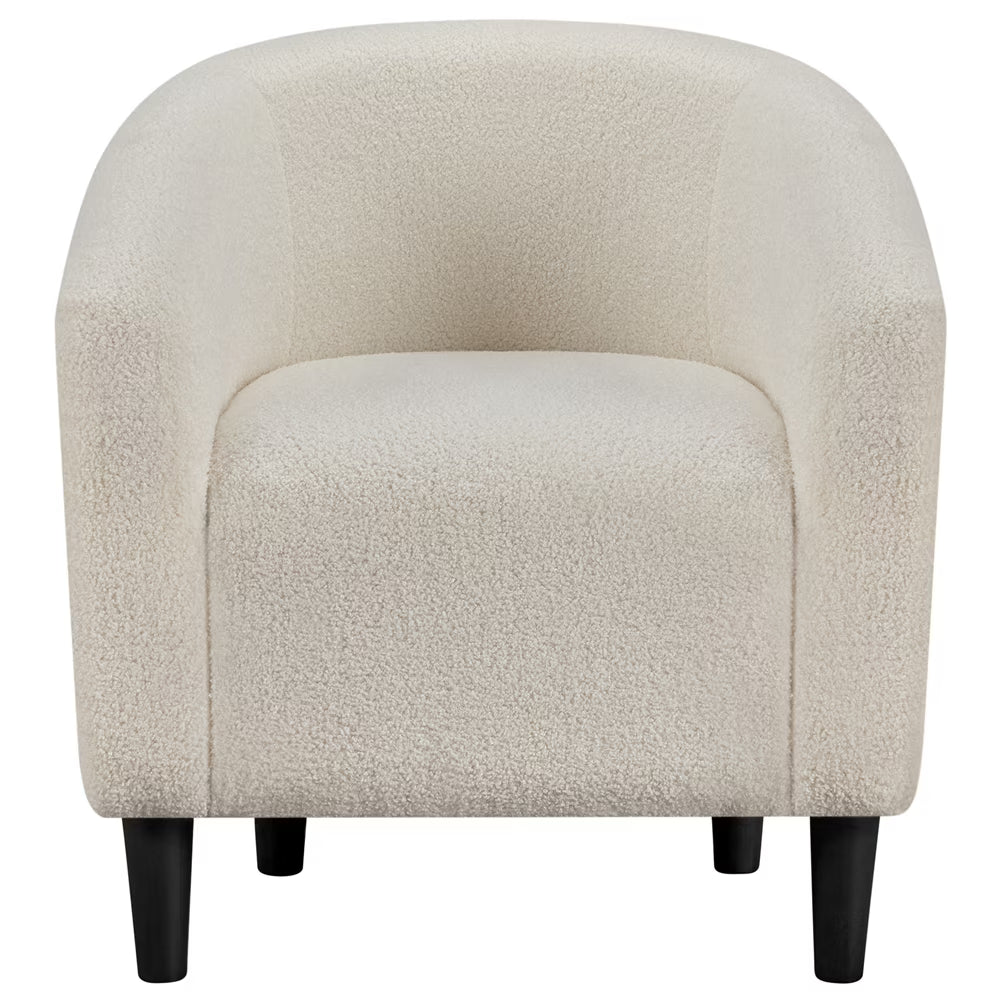 Alden Design Upholstered Barrel Accent Chair for Livingroom, Yellow Velvet