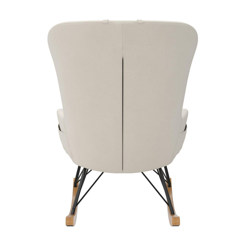 Baby Relax Robbie Rocker with Storage Pockets. Beige Linen