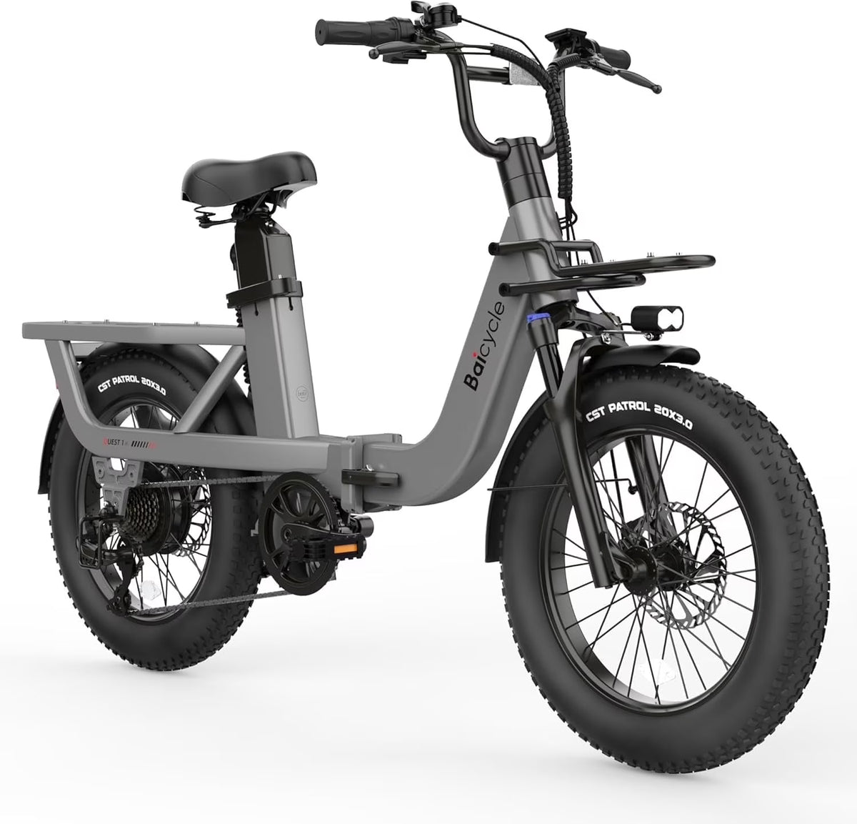 Electric Bike for Adults with 1500W Peak Motor,80Miles Max Range,7 Speed Gear,750WH Detachable Battery,Folding Ebike with 20'' Fat Tire Full Suspension UL Certificated Bicycle