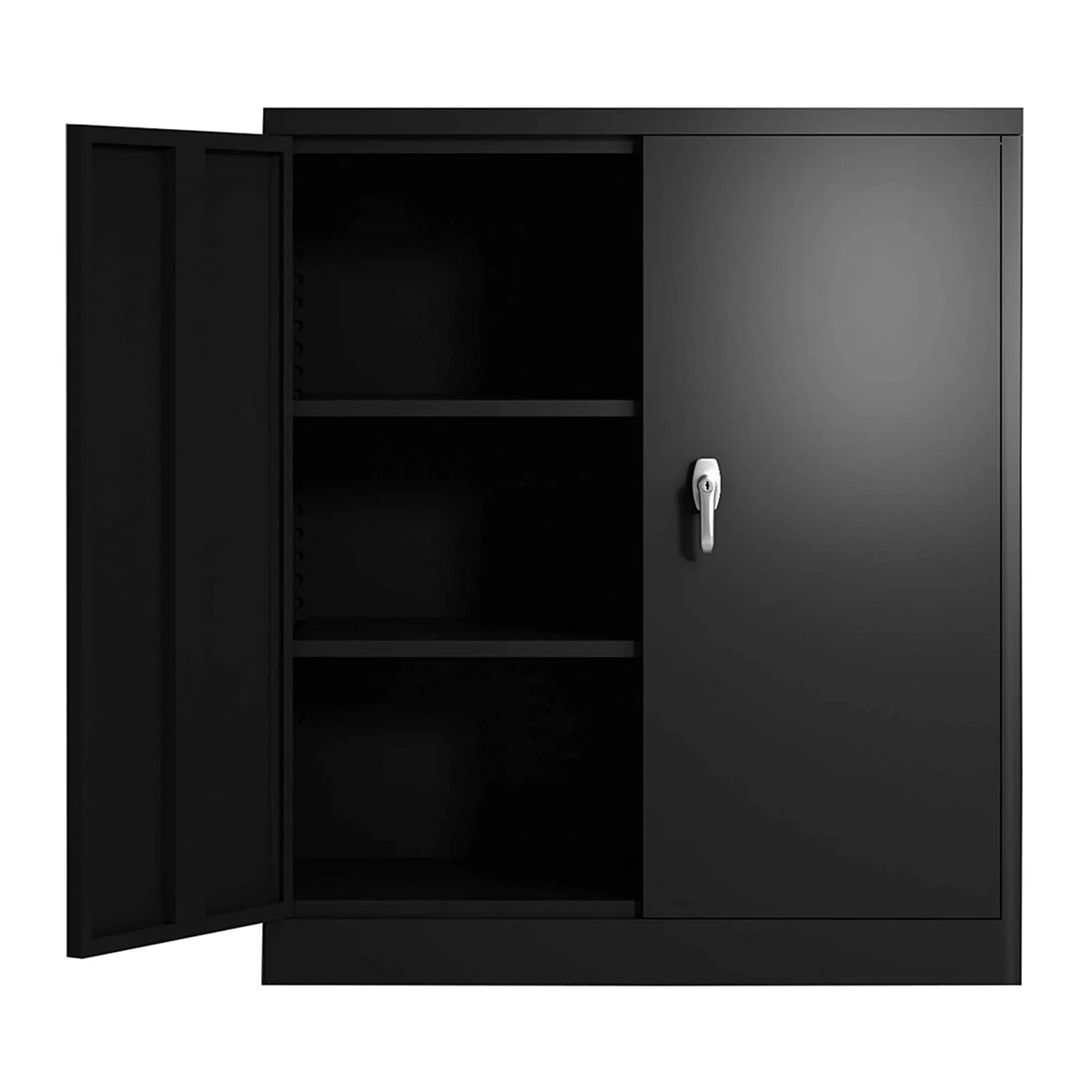 Aobabo 72 Inch Locking Storage Cabinet w/ Adjustable Shelves, Gray