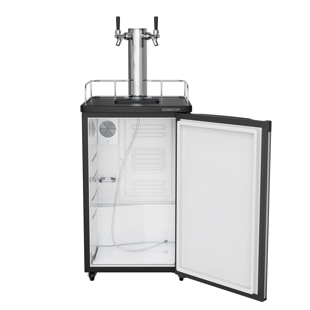 Edgestar Kc2000twin 20" Wide Dual Tap Kegerator For Full Size Kegs - Stainless Steel