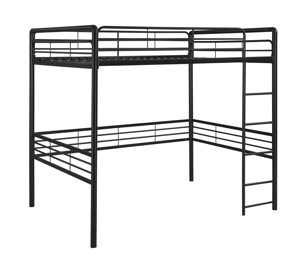 DHP Tommy Full Metal Loft Bed, Black