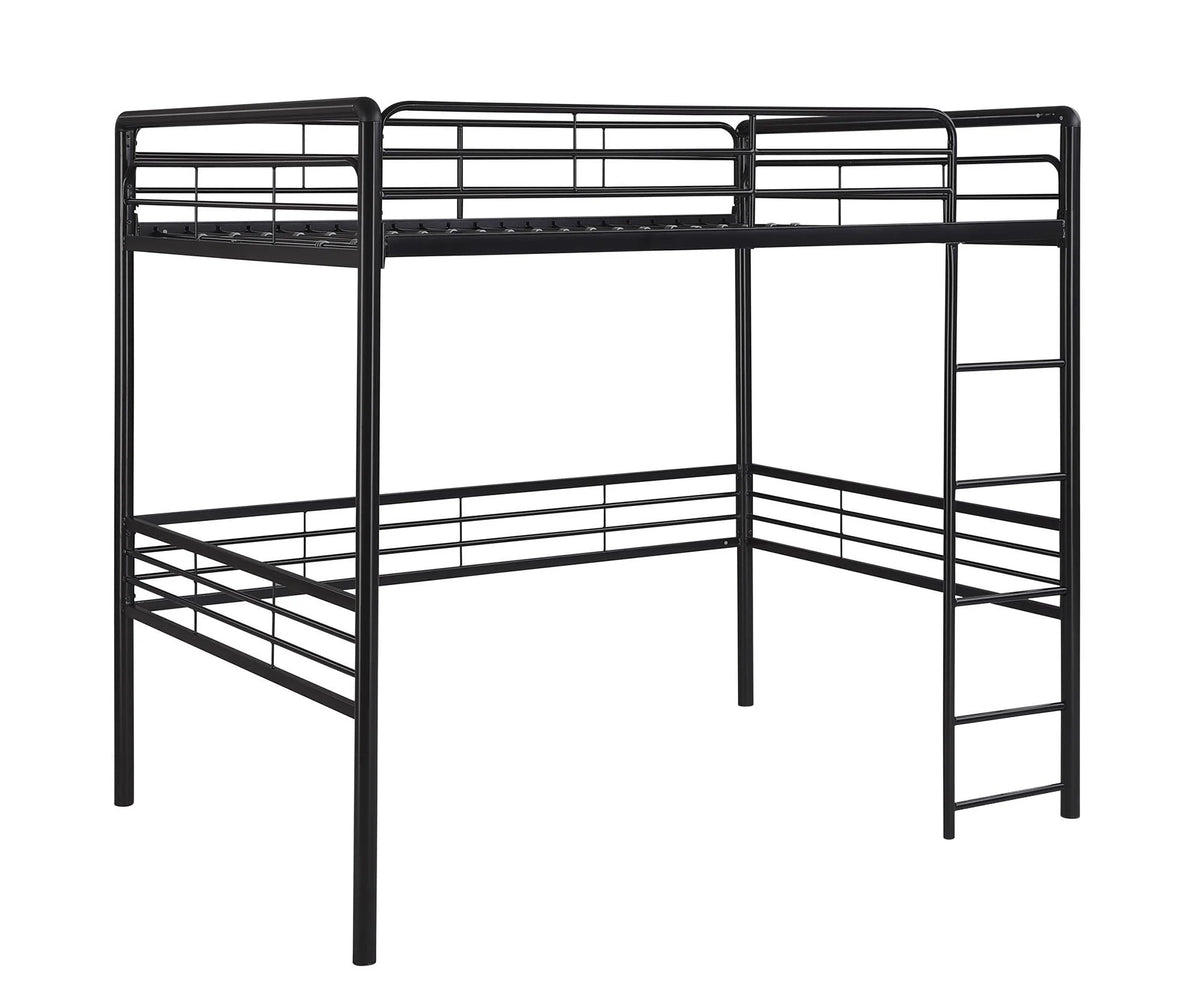 DHP Tommy Full Metal Loft Bed, Black