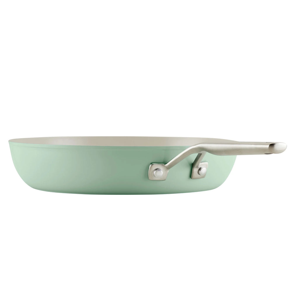 KitchenAid Hard Anodized 10 Pcs Ceramic Nonstick Cookware Pots and Pans Set, Oven Safe to 500F, Pistachio