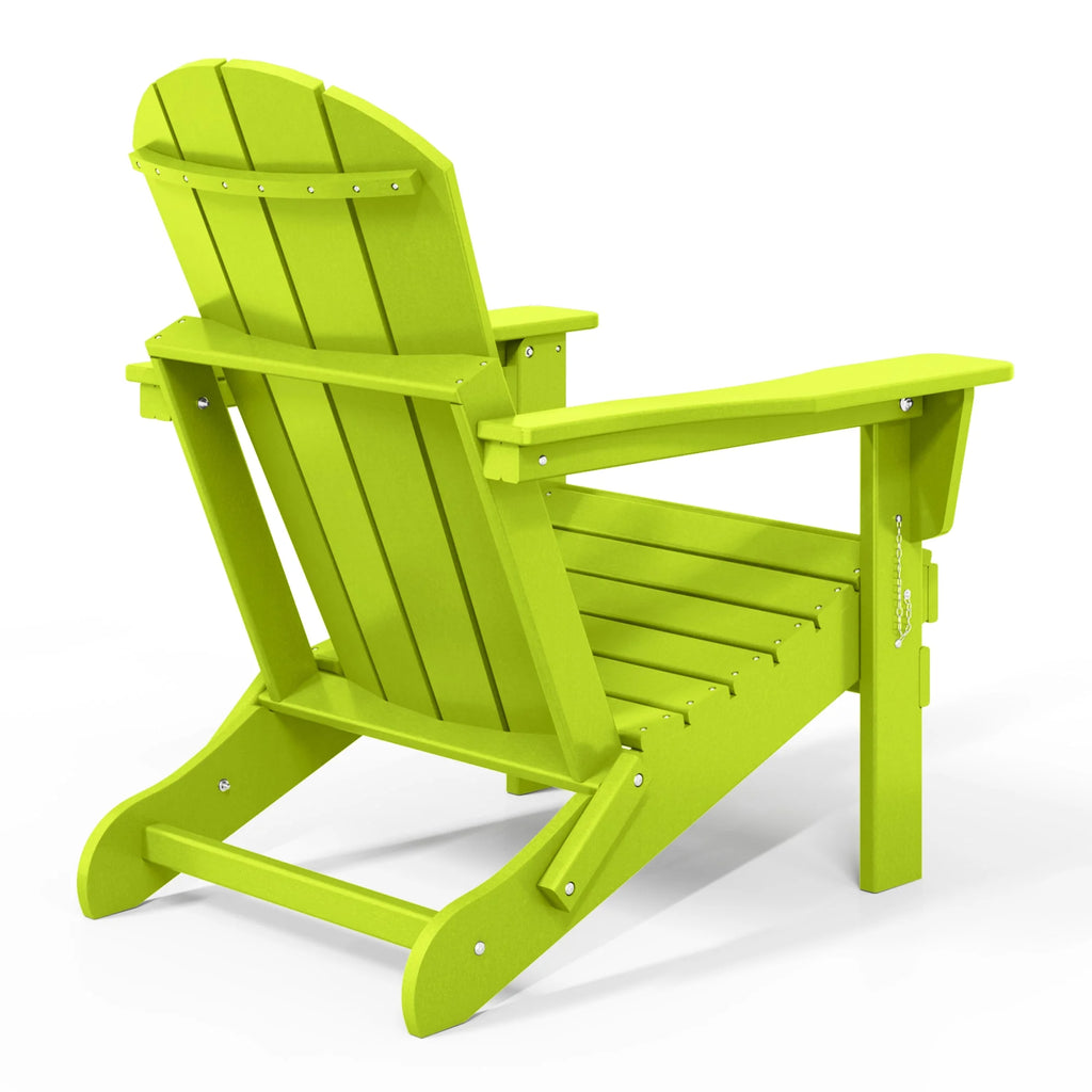 Westintrends Outdoor Folding HDPE Adirondack Chair, Patio Seat, Weather Resistant, Dark Brown