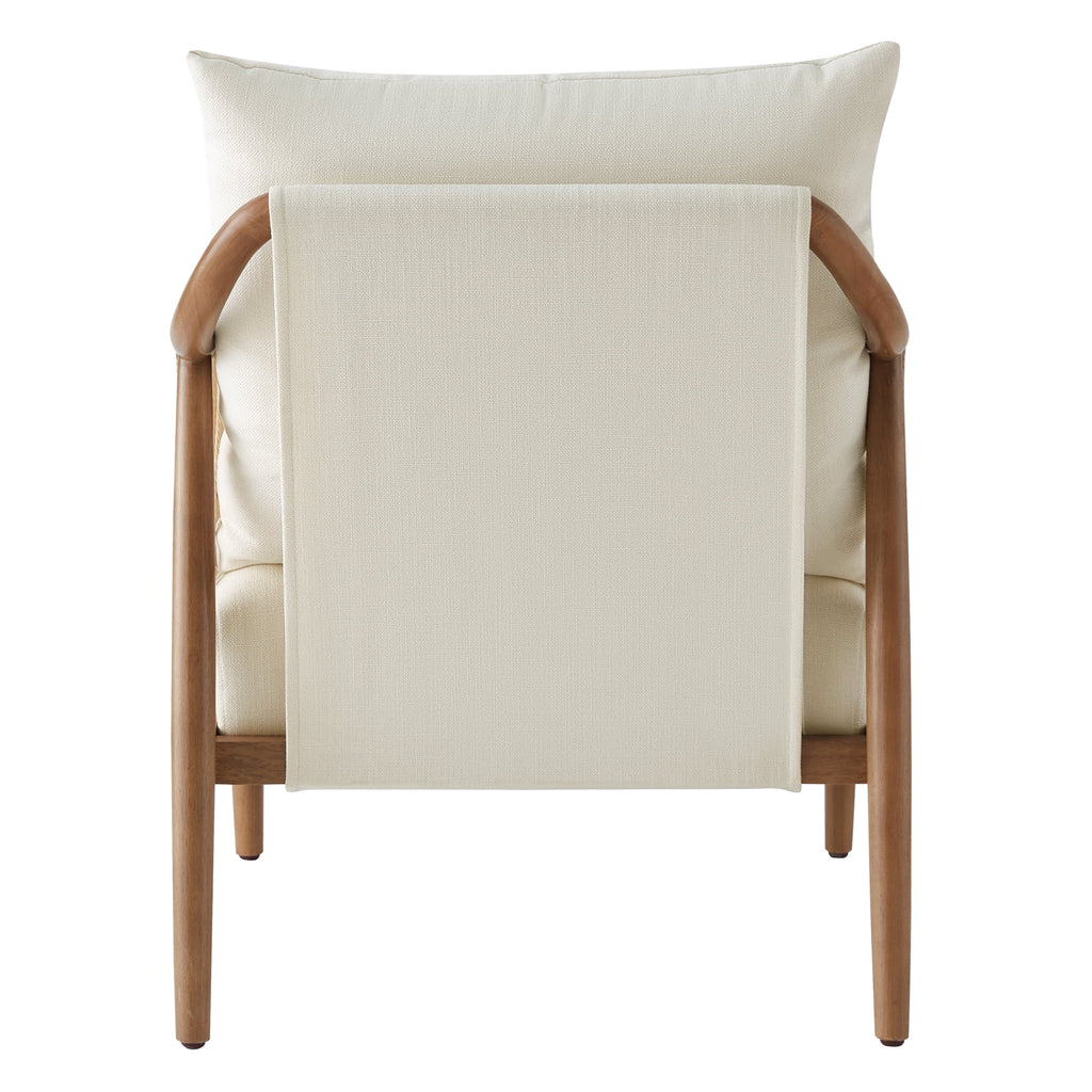 CHITA Modern Accent Chair, Braid Armchair Living Room Chair, Cream
