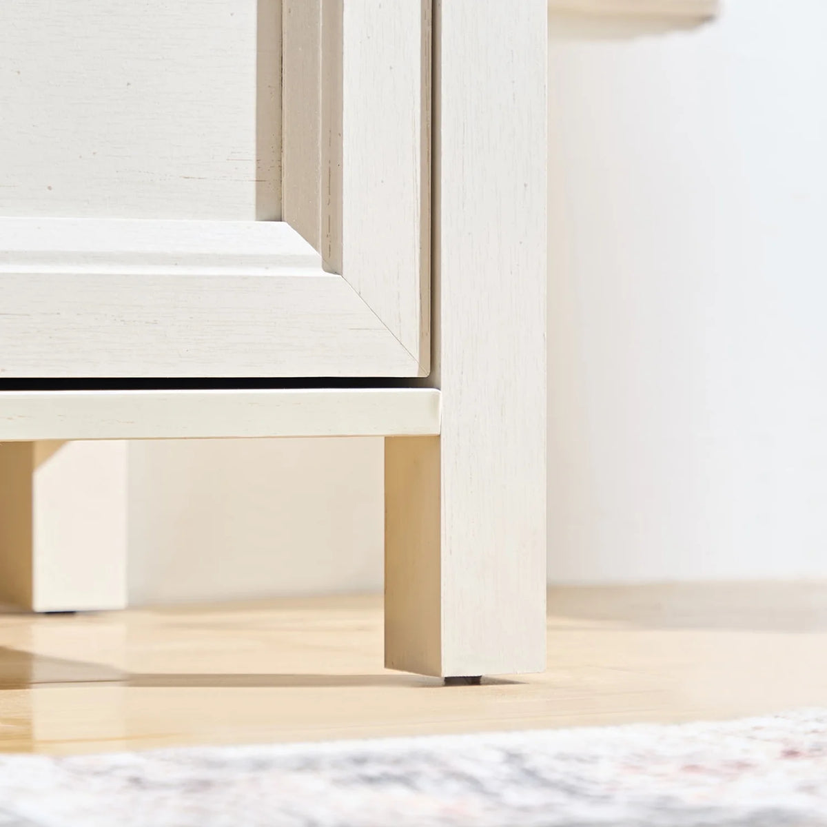 HIUU Farmhouse 8 Drawers Dresser,54 Inch Wide Rustic Wood Dressers & Chest of Drawers for Living Room, Bedroom, Hallway, Closet, Office, Antique White