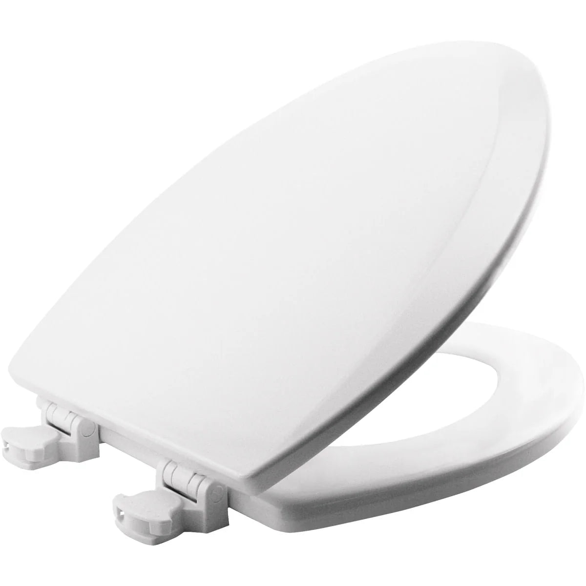 Bemis Elongated Enameled Wood Toilet Seat in White with Easy?Clean? Hinge