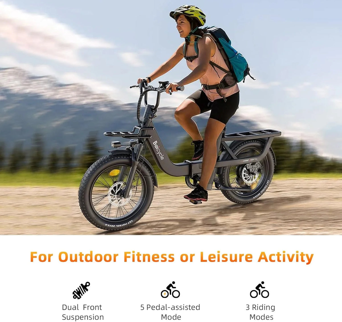 Electric Bike for Adults with 1500W Peak Motor,80Miles Max Range,7 Speed Gear,750WH Detachable Battery,Folding Ebike with 20'' Fat Tire Full Suspension UL Certificated Bicycle