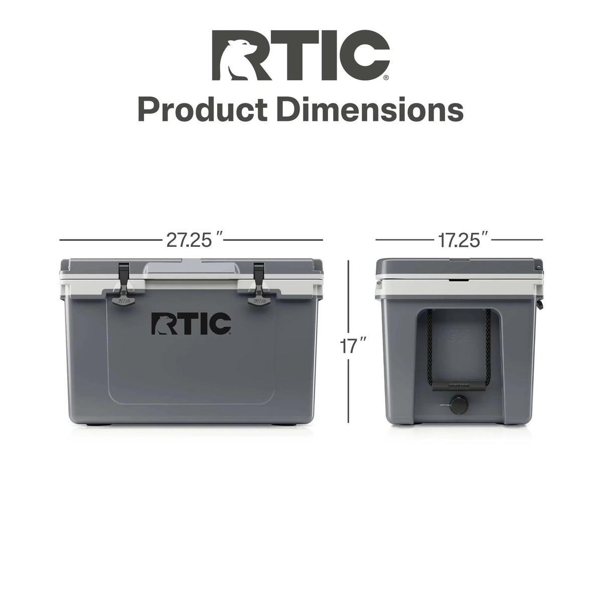 RTIC 52 QT Ultra-Light Hard-Sided Ice Chest Cooler, Fits 76 Cans, Trailblazer