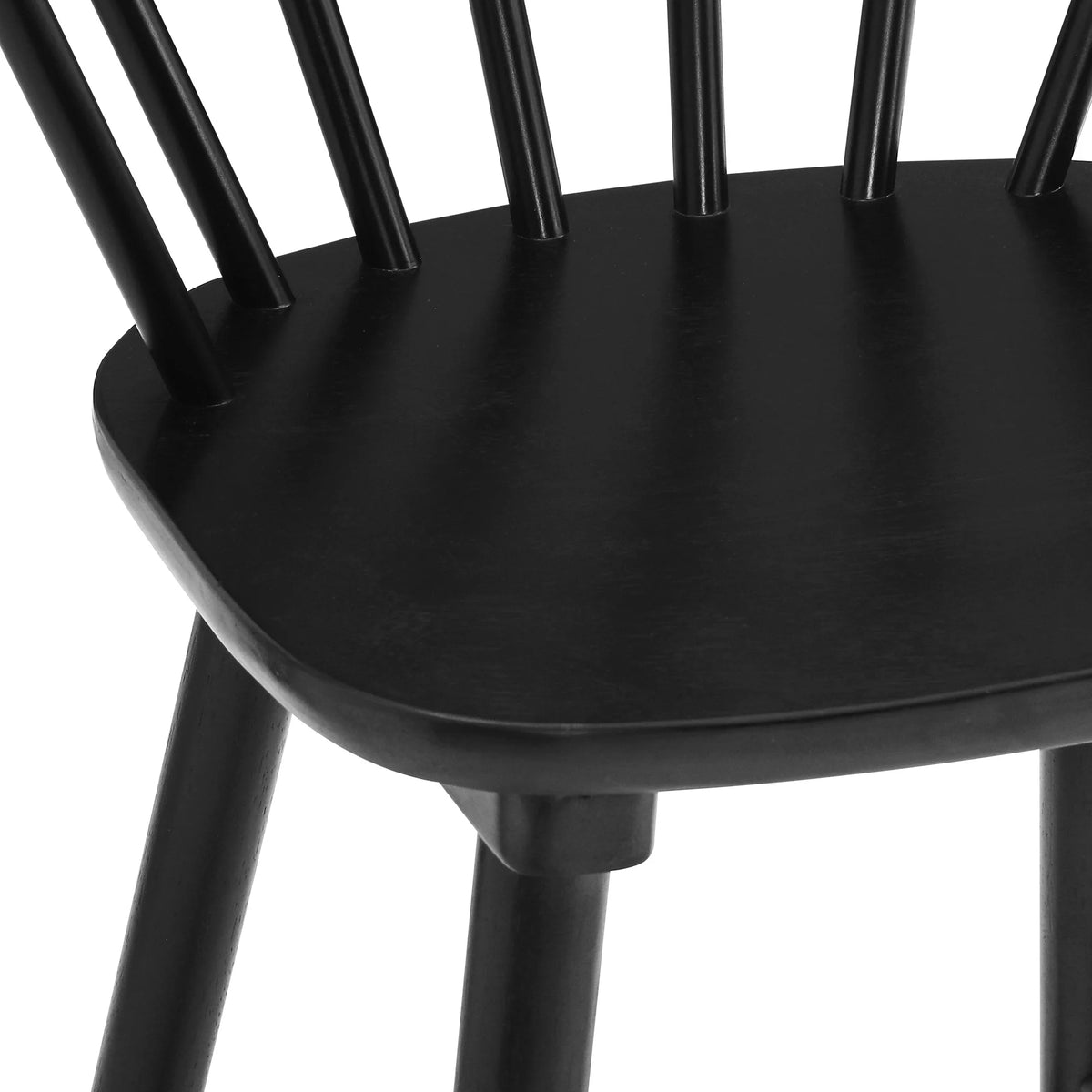 Dycanpo Dining Chairs Set of 4, Black Kitchen/Dining Room Wooden Chairs with Mid Century Modern,18''