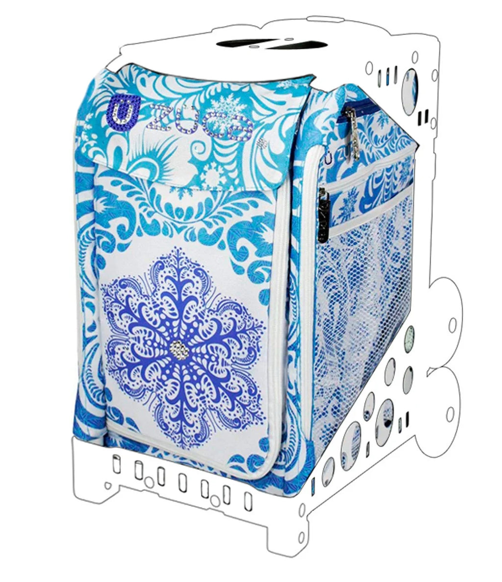 Zuca 18" Sport Bag - Ice Garden (Limited Edition) with Flashing Wheels (Black Frame)