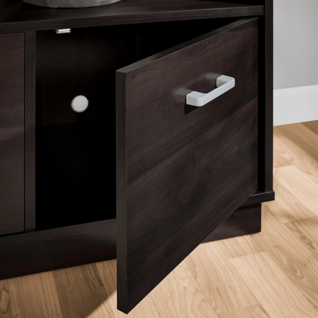 Mainstays 3-Door TV Stand Console for TVs up to 50", Blackwood Finish