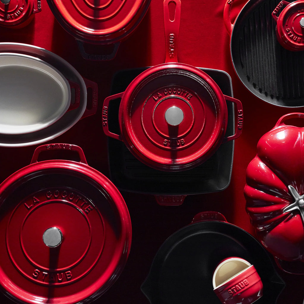 Staub Cast Iron 7-qt Round Cocotte - Grenadine