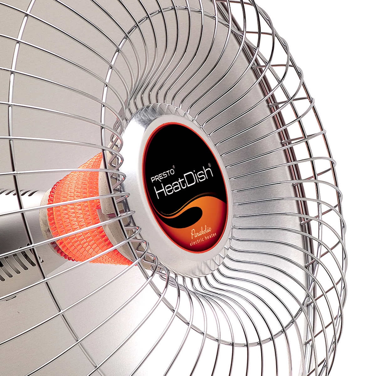 Presto Heat Dish Plus Parabolic Electric Heater, Black