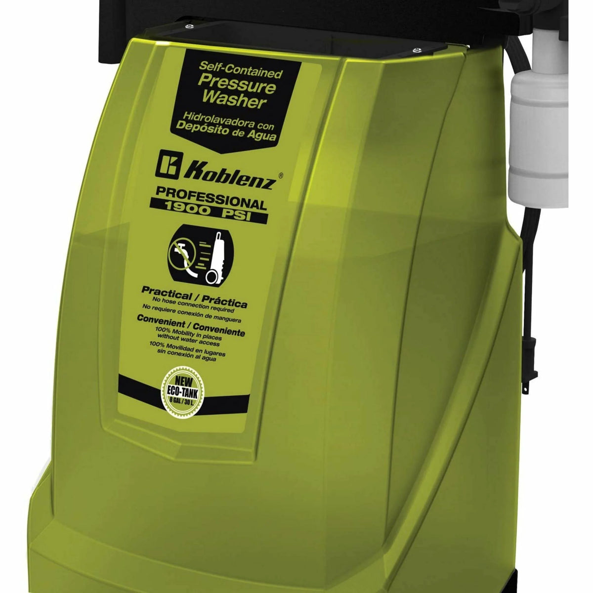 Koblenz Electric Pressure Washer With self contained water tank - Green