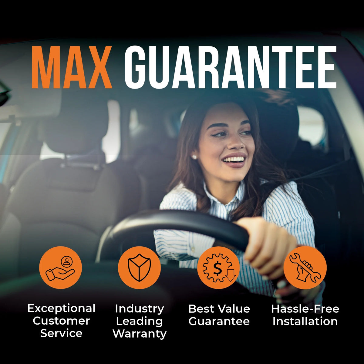 Max Advanced Brakes - Brake Kit for 2018-2020 Chevy Traverse Blazer Buick Enclave FWD 2017-2020 GMC Acadia Front and Rear Replacement Cross Drilled Disc Brake Rotors and Ceramic Brake Pads