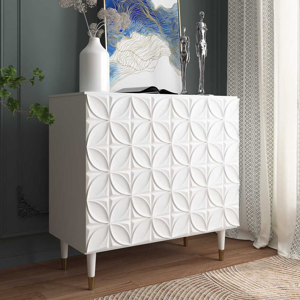 Clihome  2-Door Freestanding Locker Storage Accent Cabinet Blue