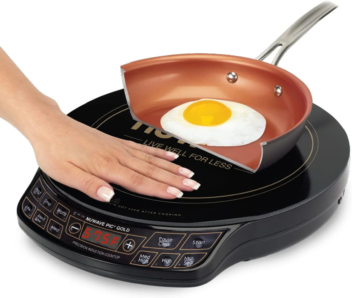 NuWave Electric Double Induction Cooktop 8 Portable Ultrathin with Sensor Touch Precision Induction Cooktop Burner, Home