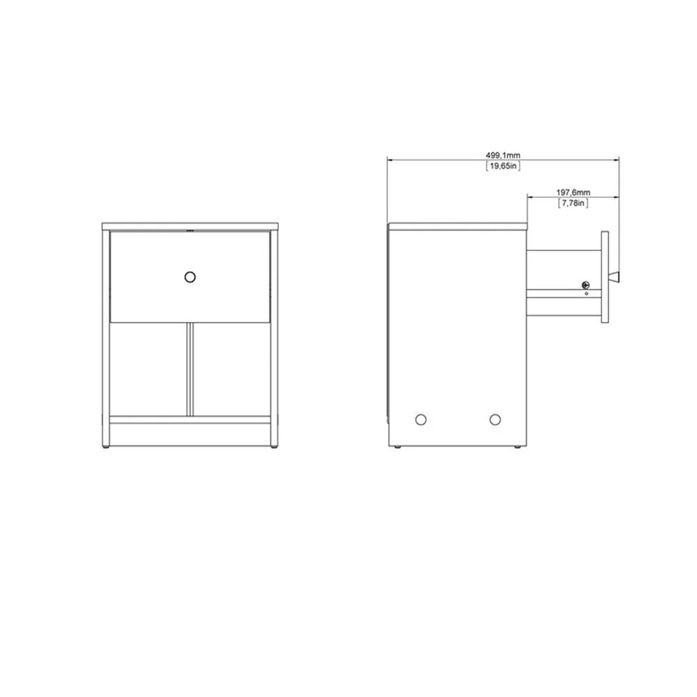 Pemberly Row 4 Pieces Set of Modern Wood Bedroom Furniture in White Finish