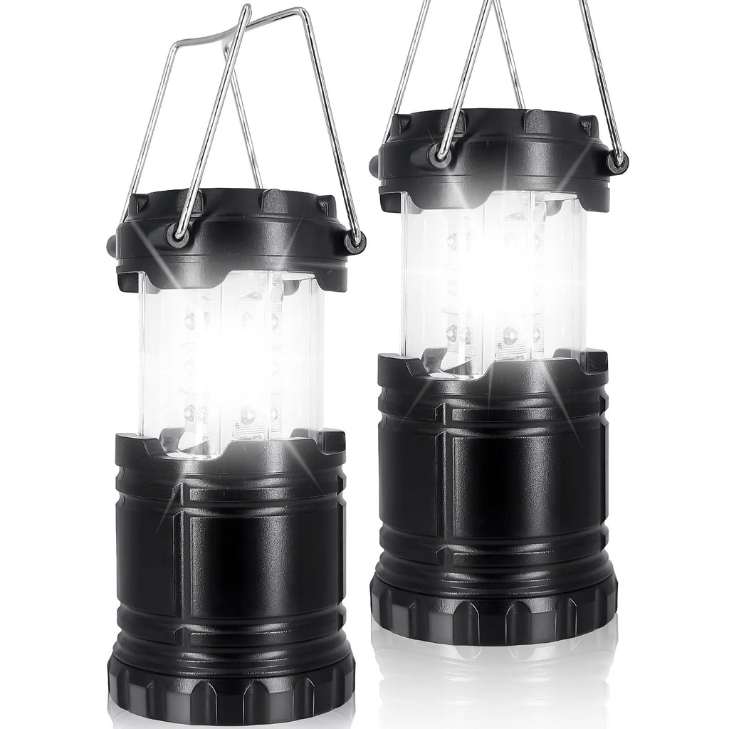 YOLETO 2 Packs LED Camping Lantern, Emergency Light for Power Outages & Survival Kits, Essential Camping Gear Accessory