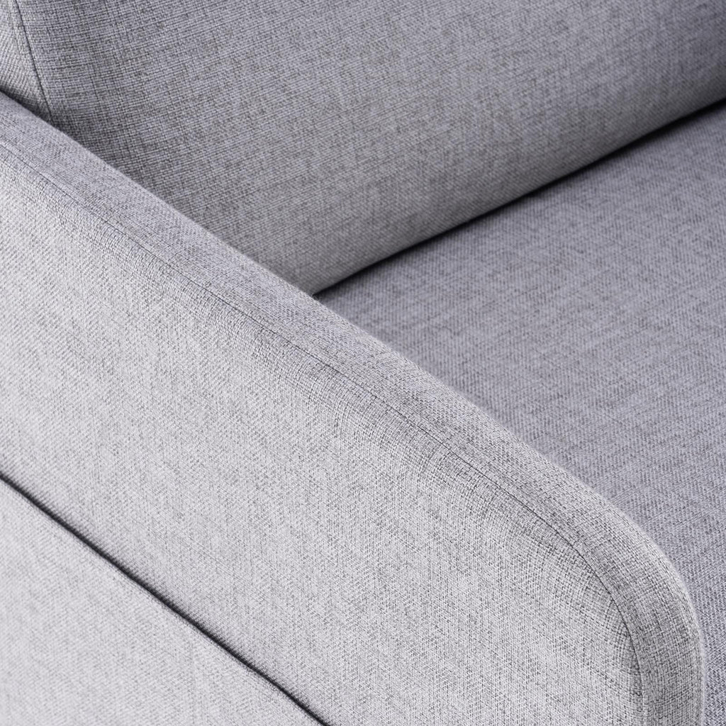 Ktaxon Fabric Accent Chair, Reading Armchair with Removable Cushion, Single Sofa with Extra Seat Depth for Living Room Bedroom Black