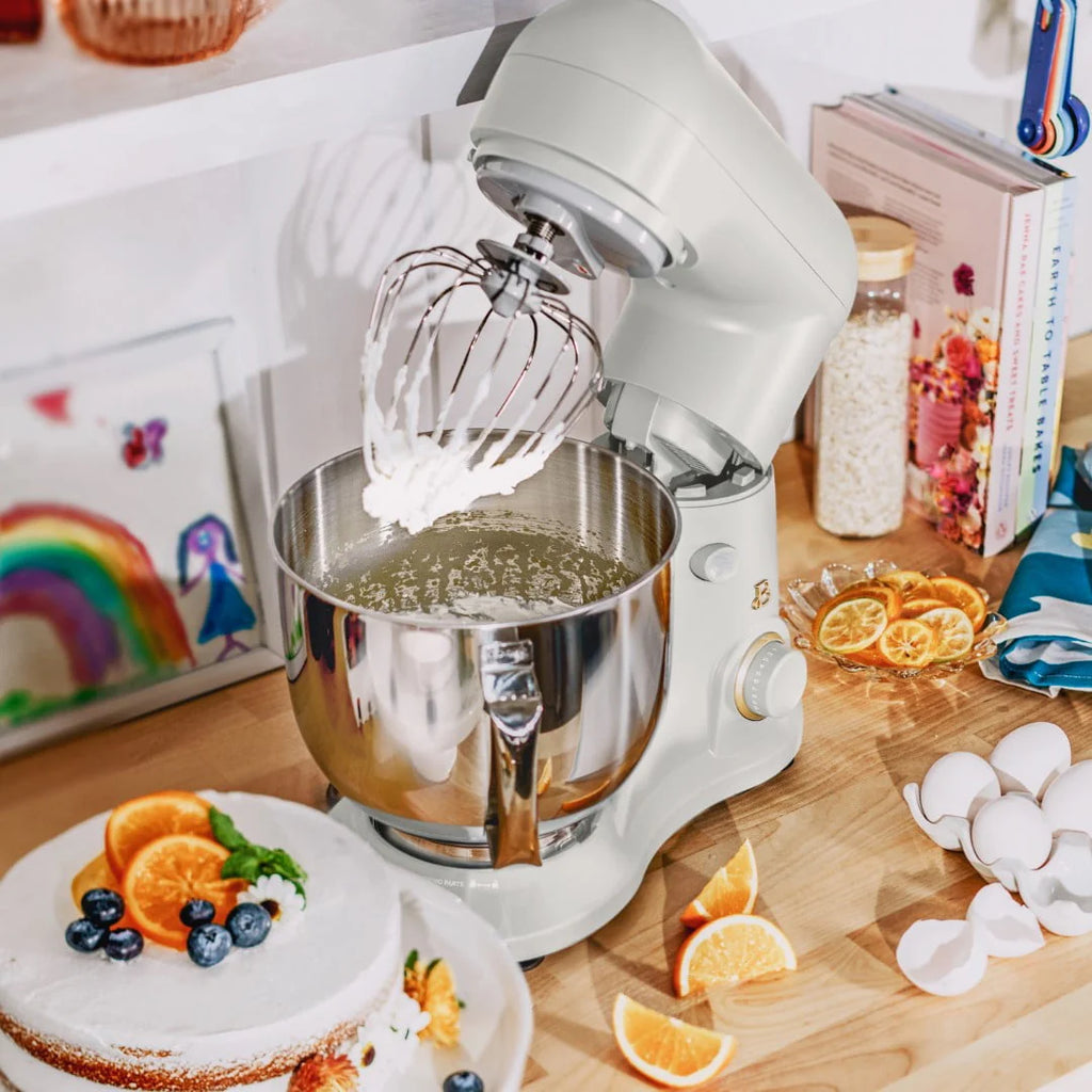 Beautiful 5.3 qt Stand Mixer, Lightweight & Powerful with Tilt-Head, White Icing by Drew Barrymore