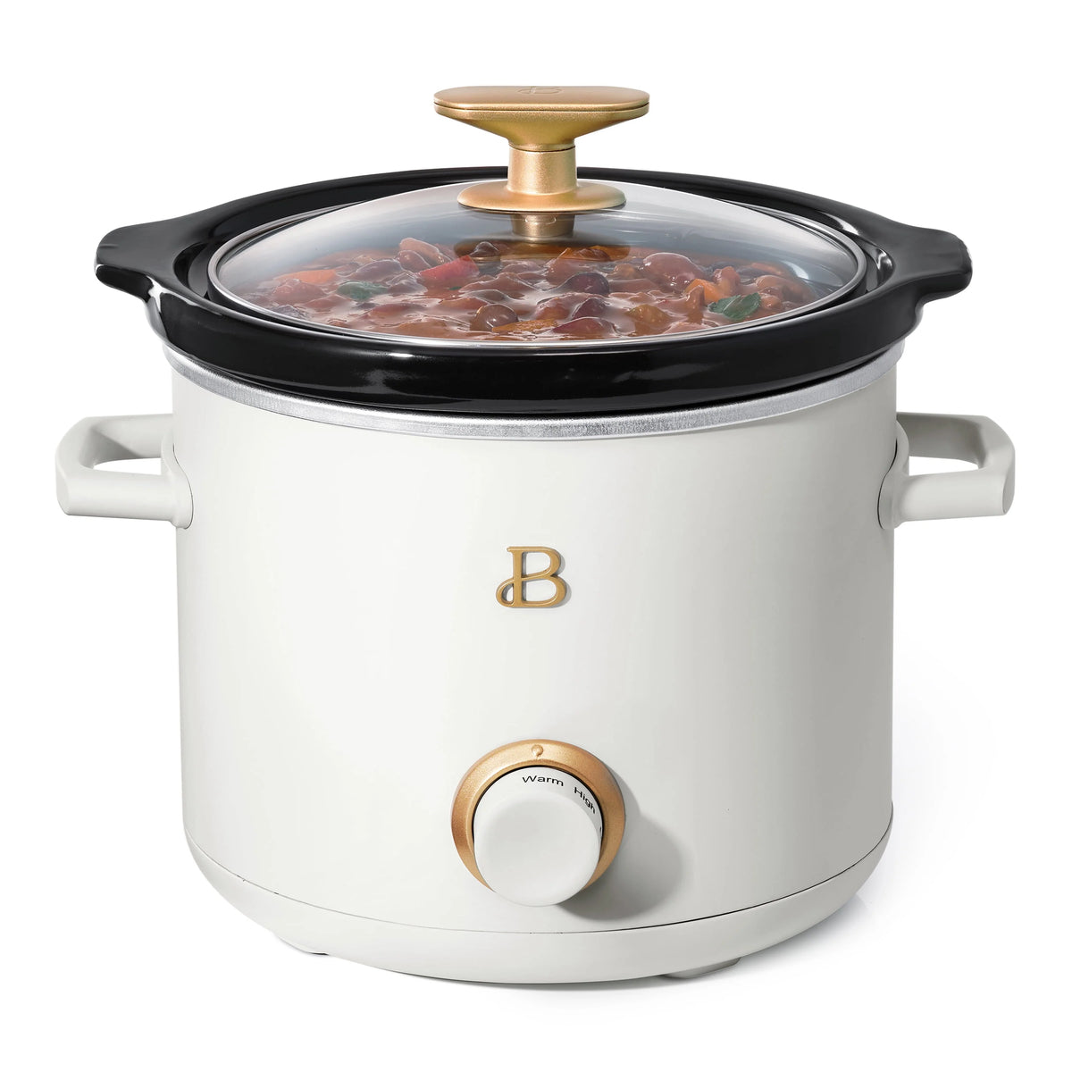 Beautiful 2 qt Slow Cooker Set, 2-Pack, White Icing and Merlot by Drew Barrymore, 19340, 100 W
