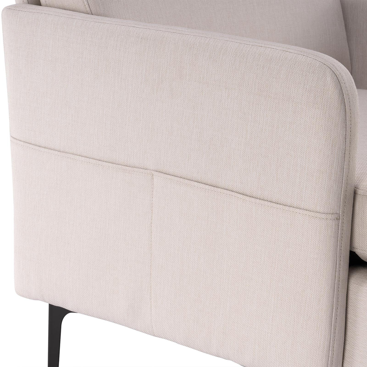 Ktaxon Fabric Accent Chair, Reading Armchair with Removable Cushion, Single Sofa with Extra Seat Depth for Living Room Bedroom Black