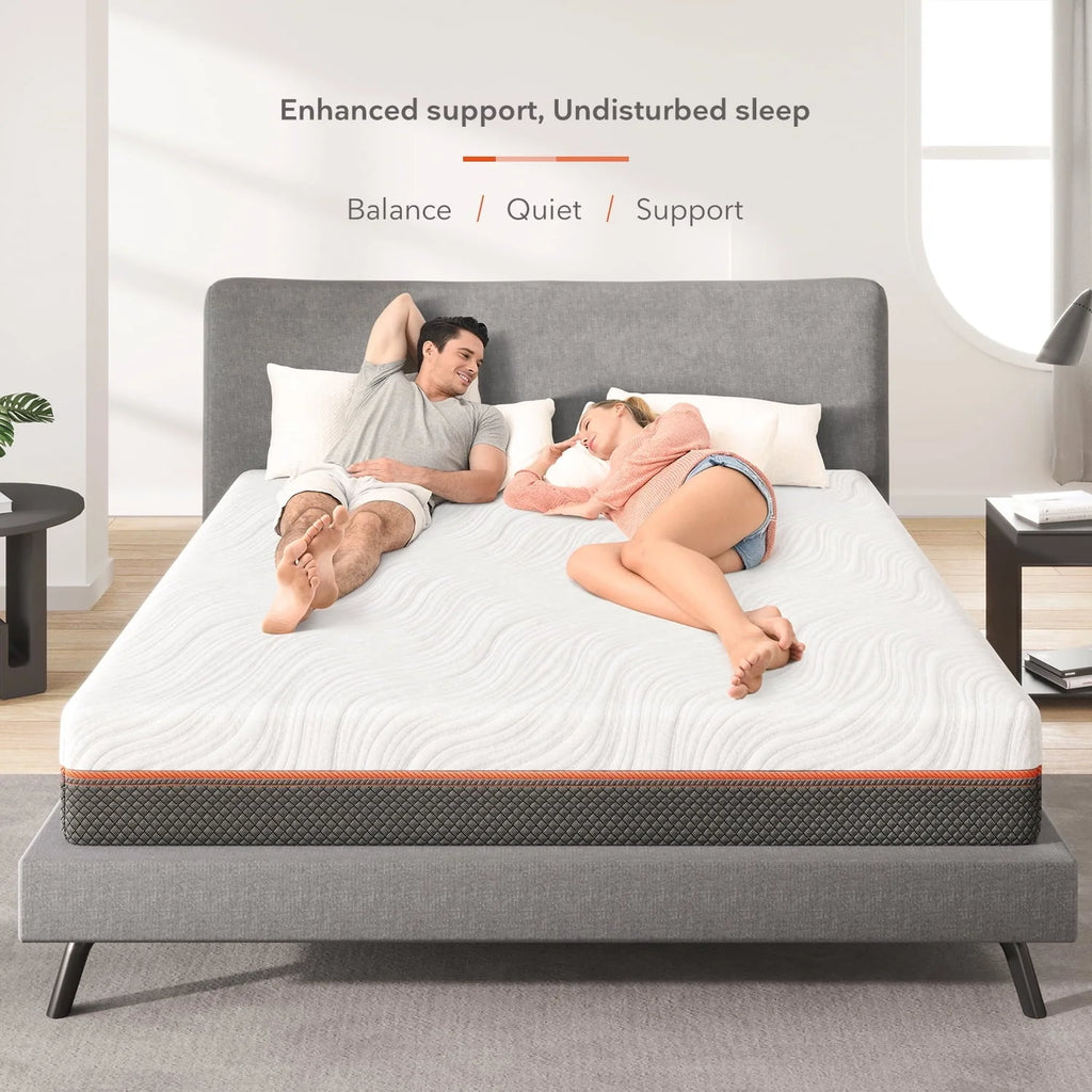 8 Full Pocket Spring Mattresses Gel Memory Foam Mattresses Hybrid Mattresses in a Box, Full Mattresses