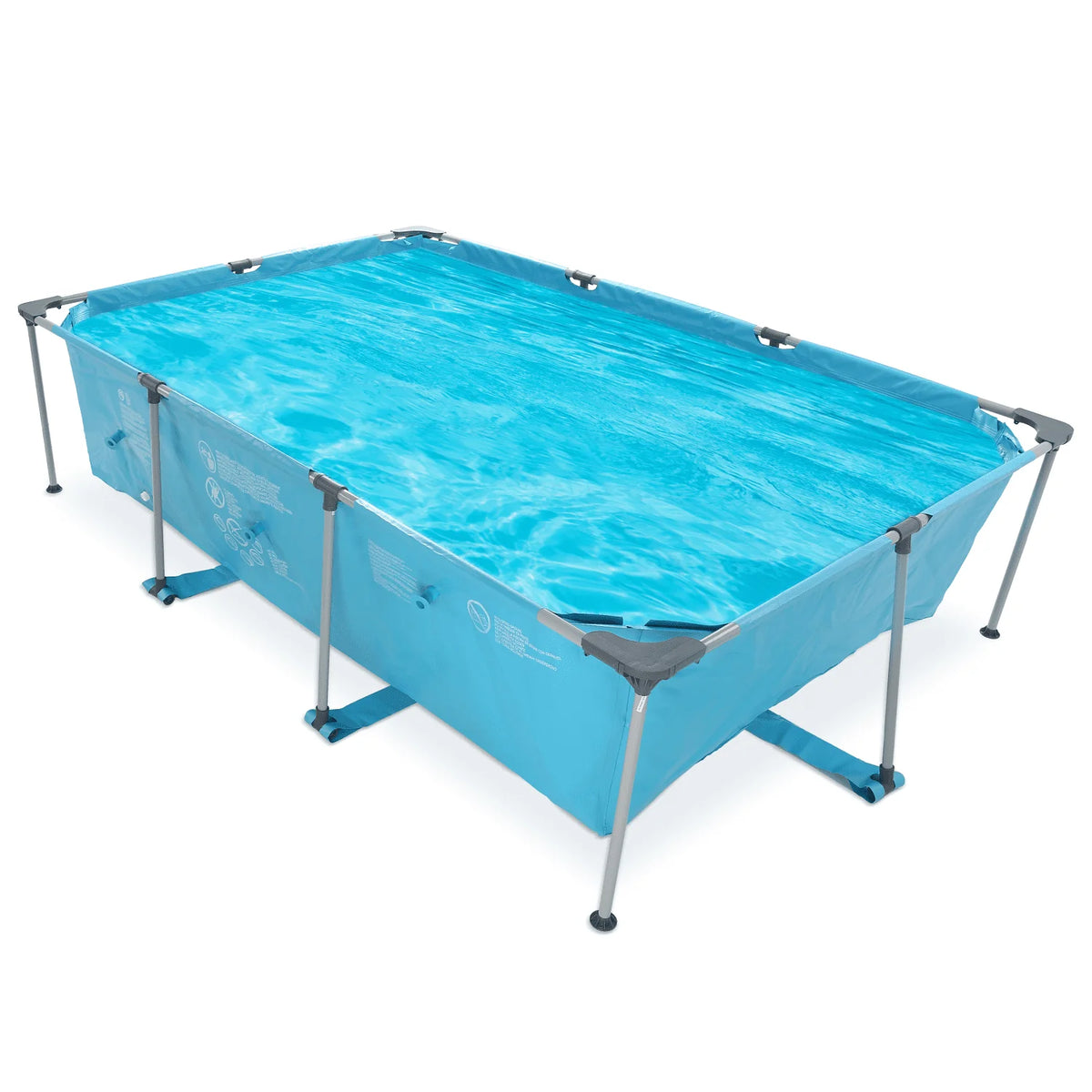 Naipo Swimming Pool Above Ground Outdoor 10 ft Rectangular Frame Pools Blue Family Outdoor Use