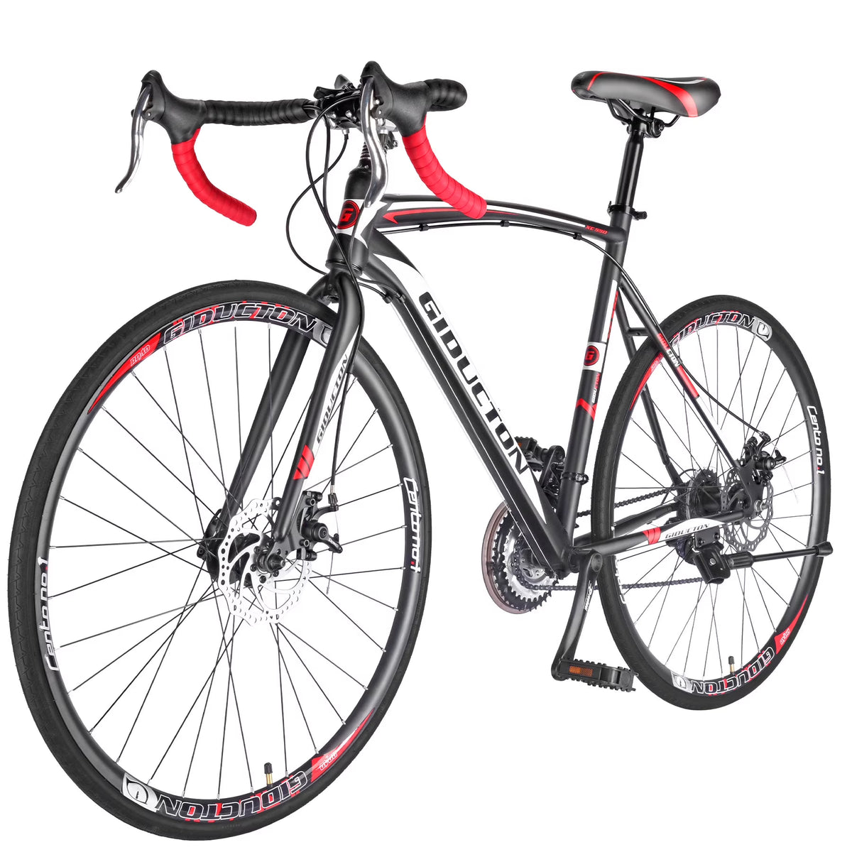 Eurobike XC550 Road Bike 21 Speed 700C wheels Racing Bike for Men 54Cm Adult Commuter Bicycle 3 Spoke wheels Black