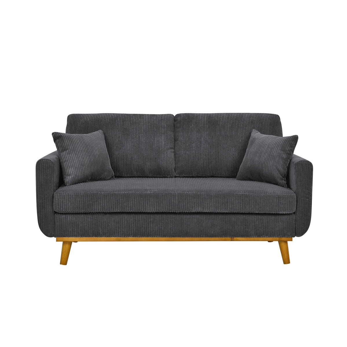 Aukfa 68" Small Sofa Couch Comfy Mid Century Modern Loveseat Sofa for Living Room Bedroom, Cream