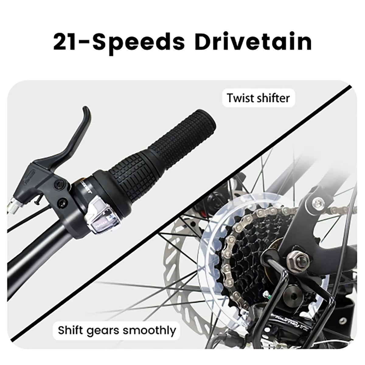 24 Inch Mountain Bike for Teenagers, High Carbon Steel Frame, Dual Full Suspension Mountain Bike, Mountain Tire, 21 Speed Mens Womens Outdoor Cycling, Birthday Gifts